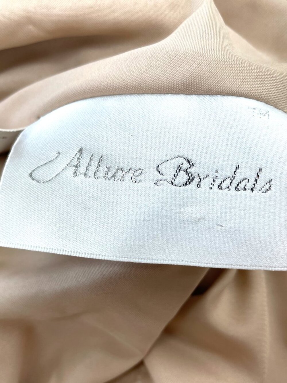 Allure Bridals Plus Size Glitter Lace A-Line Wedding Gown - Picture 5 of 10